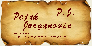 Pejak Jorganović vizit kartica
